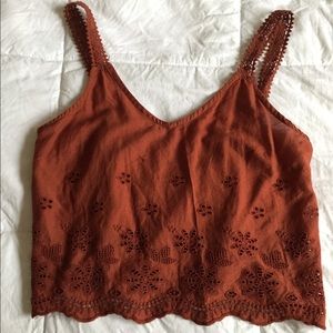 Rusty color, crop tank top